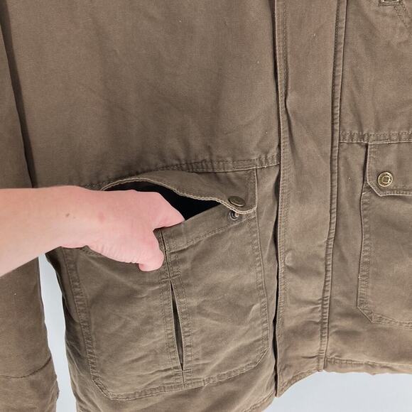 COLUMBIA Wool blend Lined Cotton Barn Coat Field Chore Jacket ranch country XL - Picture 4 of 11